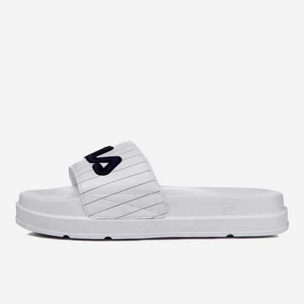 Fila Drifter Jacked Up Stripe Men's Sandals - White,NZ 651-42915